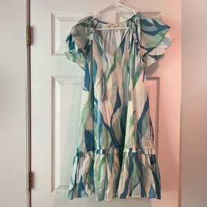 Elan Teal and Aqua Dress